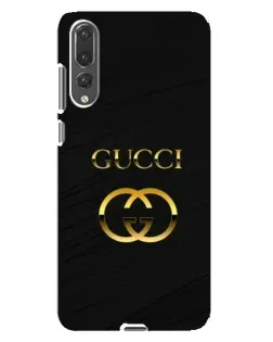 Чохол для Huawei P20 Pro (CLT-L04) з картинкою «Золотий логотип Gucci»