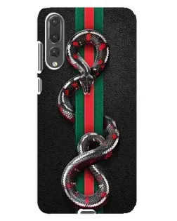 Чехол для Huawei P20 Pro (CLT-L04) с картинкой «Gucci — змея на полосе» Чехол для Huawei P20 Pro (CLT-L04) с картинкой «Gucci — змея на полосе»