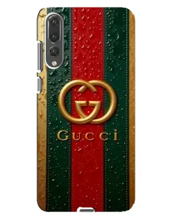 Чехол для Huawei P20 Pro (CLT-L04) с картинкой «Gucci — фирменная полоса и золото» Чехол для Huawei P20 Pro (CLT-L04) с картинкой «Gucci — фирменная полоса и золото»