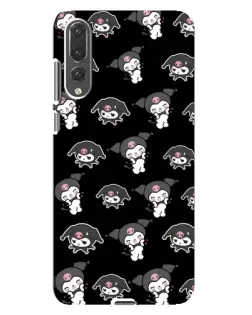 Чохол для Huawei P20 Pro (CLT-L04) з картинкою «Чорний паттерн Kuromi»
