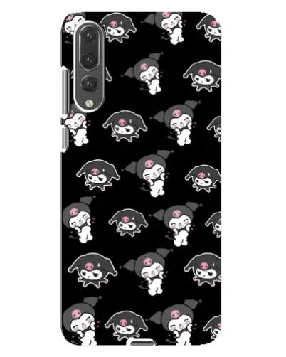 Чохол для Huawei P20 Pro (CLT-L04) з картинкою «Чорний паттерн Kuromi»