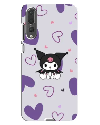 Чохол для Huawei P20 Pro (CLT-L04) з картинкою «Kuromi та лавандові серця»