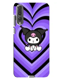 Чохол для Huawei P20 Pro (CLT-L04) з картинкою «Kuromi та фіолетові серця»