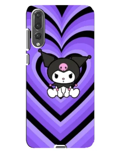 Чохол для Huawei P20 Pro (CLT-L04) з картинкою «Kuromi та фіолетові серця»