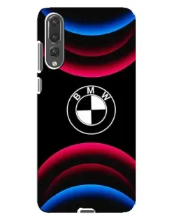 Чохол для Huawei P20 Pro (CLT-L04) з картинкою «Логотип BMW та неонові дуги»