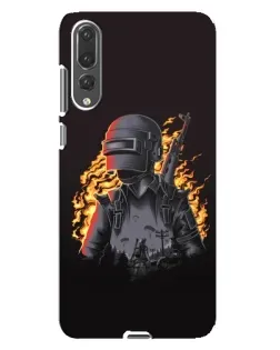 Чохол для Huawei P20 Pro (CLT-L04) з картинкою «PUBG — вогняний силует»