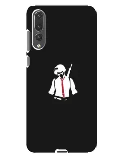 Чохол для Huawei P20 Pro (CLT-L04) з картинкою «PUBG — силует воїна»