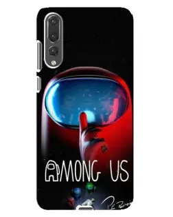Чохол для Huawei P20 Pro (CLT-L04) з картинкою «Червоний імпостер — макро»