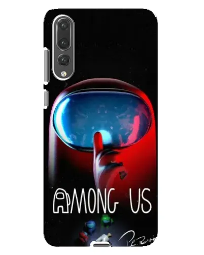 Чохол для Huawei P20 Pro (CLT-L04) з картинкою «Червоний імпостер — макро»