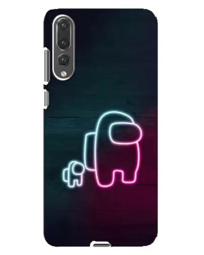 Чохол для Huawei P20 Pro (CLT-L04) з картинкою «Among Us неон-арт»
