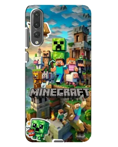 Чехол для Huawei P20 Pro (CLT-L04) с картинкой «Замок Minecraft»