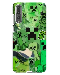 Чохол для Huawei P20 Pro (CLT-L04) з картинкою «Кріпери Minecraft»