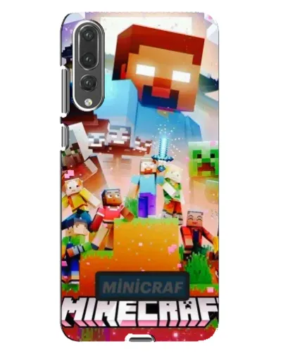 Чехол для Huawei P20 Pro (CLT-L04) с картинкой «Minecraft герои игры»
