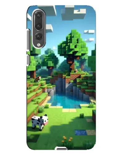 Чехол для Huawei P20 Pro (CLT-L04) с картинкой «Minecraft летний день»