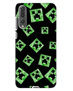 Чехол для Huawei P20 Pro (CLT-L04) с картинкой «Паттерн с криперами»