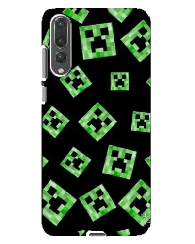 Чехол для Huawei P20 Pro (CLT-L04) с картинкой «Паттерн с криперами»