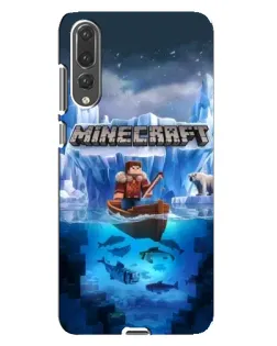 Чехол для Huawei P20 Pro (CLT-L04) с картинкой «Minecraft ледяной мир»