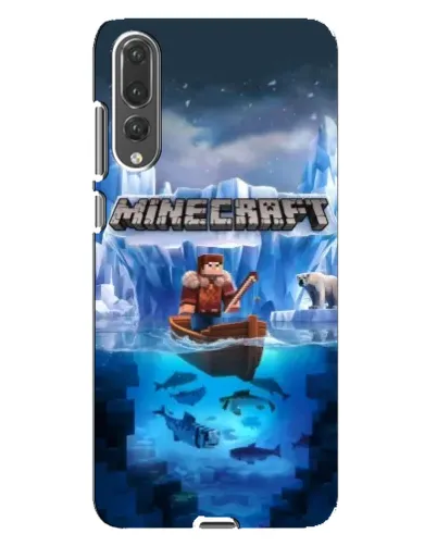 Чехол для Huawei P20 Pro (CLT-L04) с картинкой «Minecraft ледяной мир»