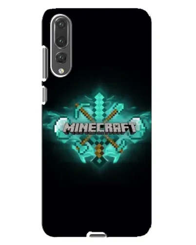 Чехол для Huawei P20 Pro (CLT-L04) с картинкой «Minecraft Diamond лого»