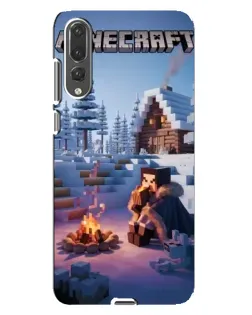 Чехол для Huawei P20 Pro (CLT-L04) с картинкой «Зимний Minecraft»