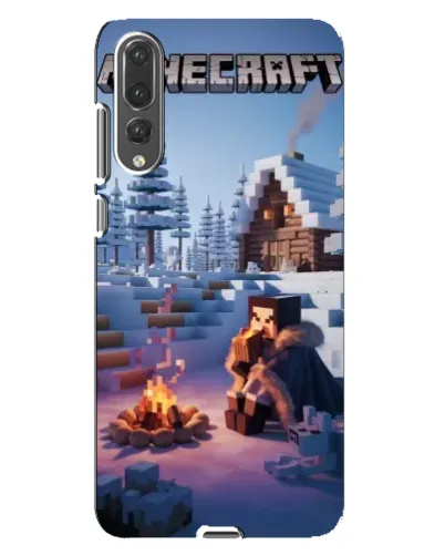 Чехол для Huawei P20 Pro (CLT-L04) с картинкой «Зимний Minecraft»