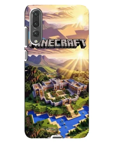 Чехол для Huawei P20 Pro (CLT-L04) с картинкой «Minecraft панорама»