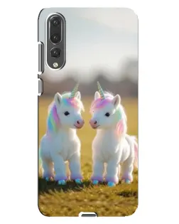 Чехол для Huawei P20 Pro (CLT-L04) с картинкой «Пара единорогов»