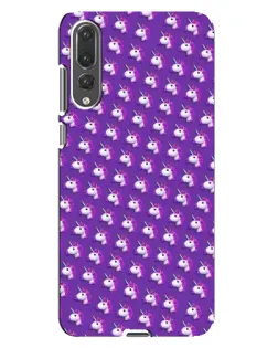 Чехол для Huawei P20 Pro (CLT-L04) с картинкой «Единороги на фиолетовом»