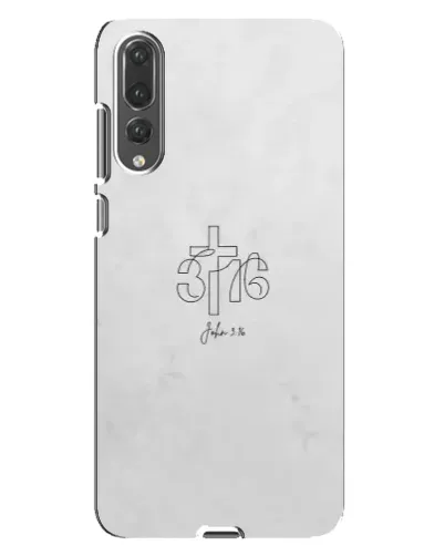 Чехол для Huawei P20 Pro (CLT-L04) с картинкой «Иоанна 3:16 Крест»