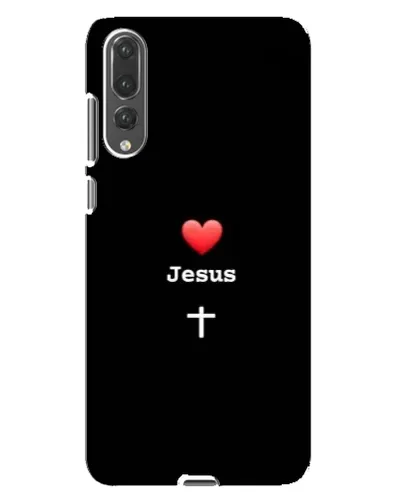Чехол для Huawei P20 Pro (CLT-L04) с картинкой «Сердце - Jesus»