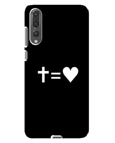 Чехол для Huawei P20 Pro (CLT-L04) с картинкой «Крест и Сердце»