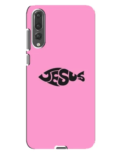 Чехол для Huawei P20 Pro (CLT-L04) с картинкой «Розовый символ  Jesus»