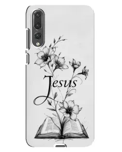 Чехол для Huawei P20 Pro (CLT-L04) с картинкой «Цветы и Библия»