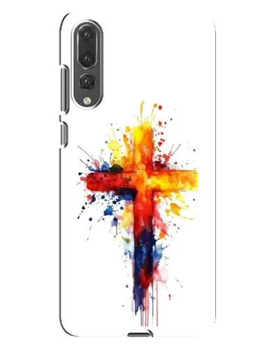 Чехол для Huawei P20 Pro (CLT-L04) с картинкой «Акварельный крест»