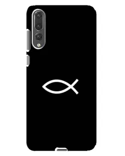 Чехол для Huawei P20 Pro (CLT-L04) с картинкой «Символ рыбы Jesus»