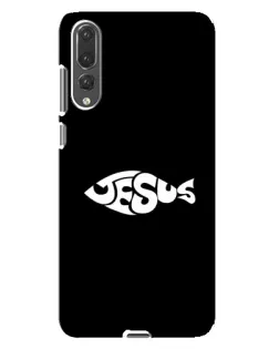 Чехол для Huawei P20 Pro (CLT-L04) с картинкой «Рыба Jesus»