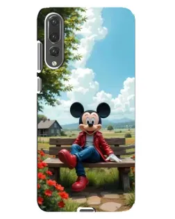 Чохол для Huawei P20 Pro (CLT-L04) з картинкою «Міккі на лавці»