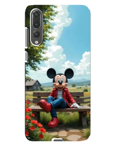Чохол для Huawei P20 Pro (CLT-L04) з картинкою «Міккі на лавці»