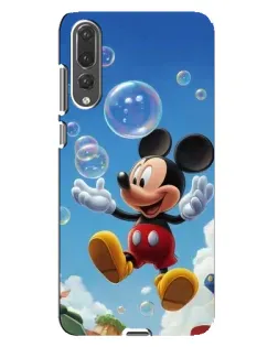 Чохол для Huawei P20 Pro (CLT-L04) з картинкою «Mickey та мильні бульбашки»