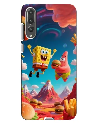 Чехол для Huawei P20 Pro (CLT-L04) с картинкой «Космический фастфуд»