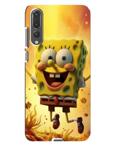 Чехол для Huawei P20 Pro (CLT-L04) с картинкой «Губка Боб прыгает»