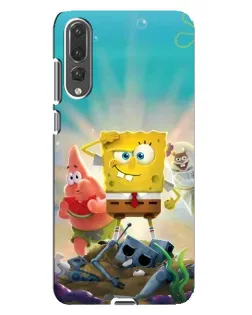 Чехол для Huawei P20 Pro (CLT-L04) с картинкой «Спанч Боб победитель»