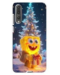 Чехол для Huawei P20 Pro (CLT-L04) с картинкой «Рождественский Спанч Боб»