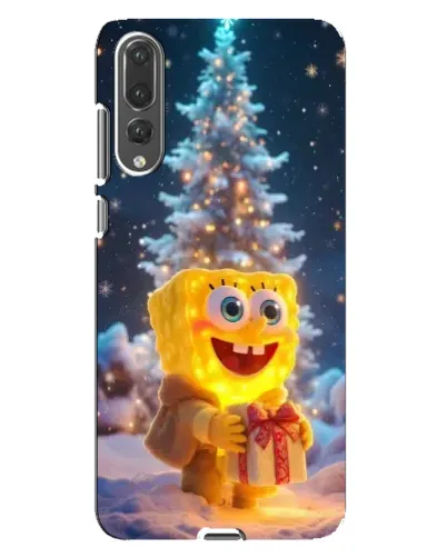 Чехол для Huawei P20 Pro (CLT-L04) с картинкой «Рождественский Спанч Боб»