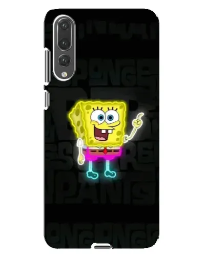 Чехол для Huawei P20 Pro (CLT-L04) с картинкой «Неоновый Губка Боб»