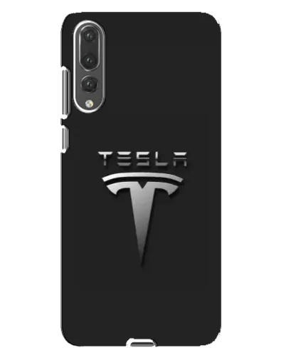Чехол для Huawei P20 Pro (CLT-L04) с картинкой «Стальной логотип Tesla» Чехол для Huawei P20 Pro (CLT-L04) с картинкой «Стальной логотип Tesla»