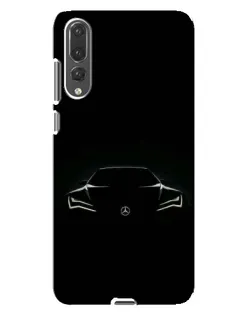 Чехол для Huawei P20 Pro (CLT-L04) с картинкой «Mercedes — силуэт авто»