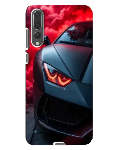 Чехол для Huawei P20 Pro (CLT-L04) с картинкой «Lamborghini красное сияние»