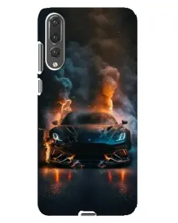 Чехол для Huawei P20 Pro (CLT-L04) с картинкой «Lamborghini дымная эстетика»