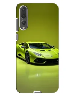 Чехол для Huawei P20 Pro (CLT-L04) с картинкой «Салатовый Lamborghini Huracan»